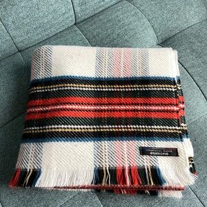 Simons Plaid Scarf - Red, Black, White